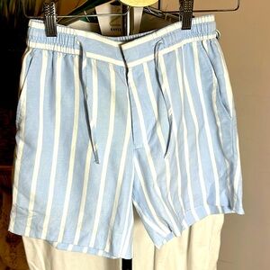 Topman Striped Drawstring Shorts - size 28